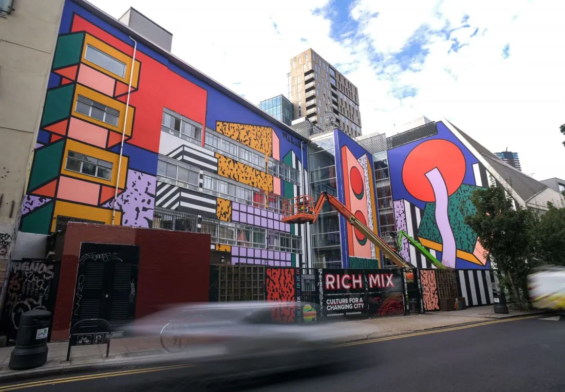 Camille Walala (WIP) - London Mural Festival - Rich Mix, Redchurch Street